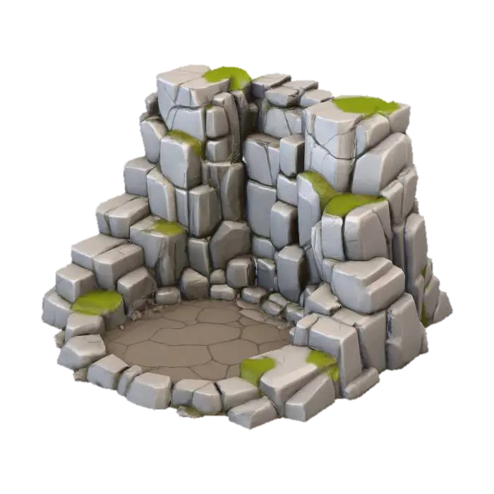 Stone Circle Sanctuary 3D model, vytvořený pomocí AI
