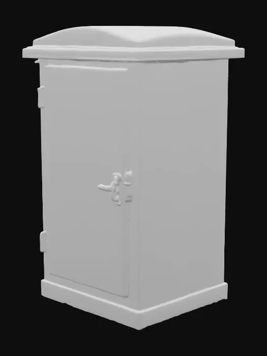 3D model for outdoor power box with graffiti