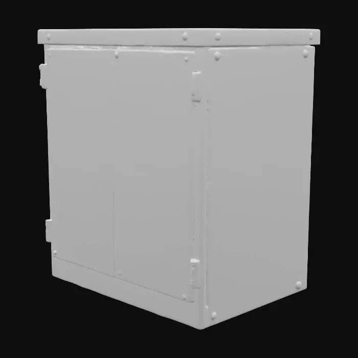 3D model for outdoor power box with graffiti