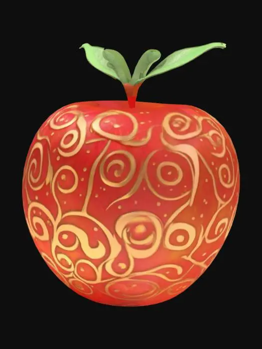 3D model for Create a stylized apple model with a subtle magical feel, inspired by fairy tales, with a slightly glowing or unusual texture.