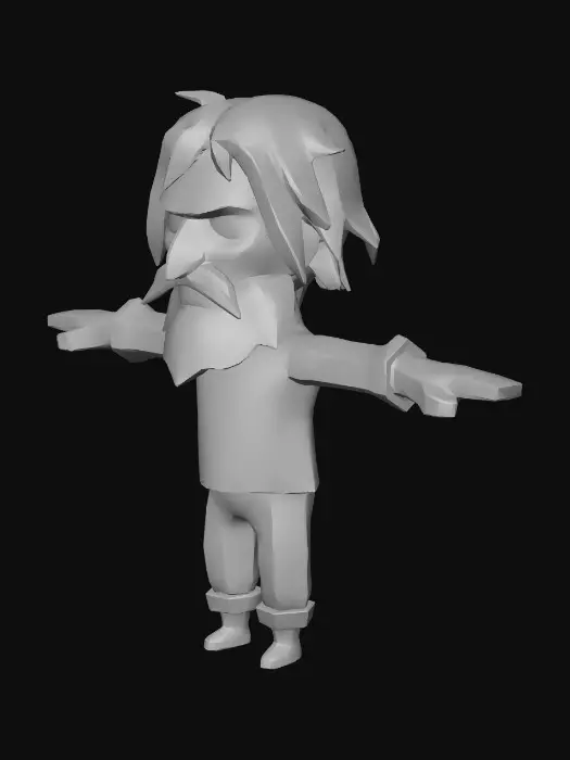 3D model for Bearded Sailor Character