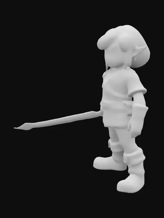 3D model for lynk from zelda, ultra-realistic