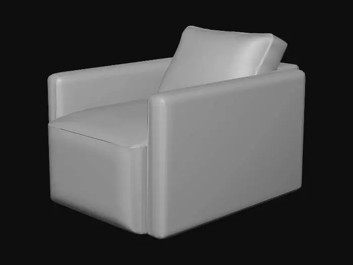 3D model for Realistic household prop for VR game. Simple, clean shapes, no logos or text. Readable at a glance, slightly stylized realism. Correct real-world scale (cm). Game-ready low/medium poly, clean topology, no micro-geometry. UV unwrapped, consistent texel density. PBR workflow (BaseColor, Normal, Roughness, Metallic, AO). Pivot placed for natural interaction (floor or hinge). Designed for construction gameplay clarity.


Compact armchair, thick seat cushion, low backrest, modern blocky shape. Size ~85x85x90 cm.