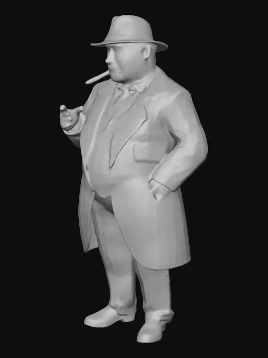 3D model for Standing winston churchill with hat