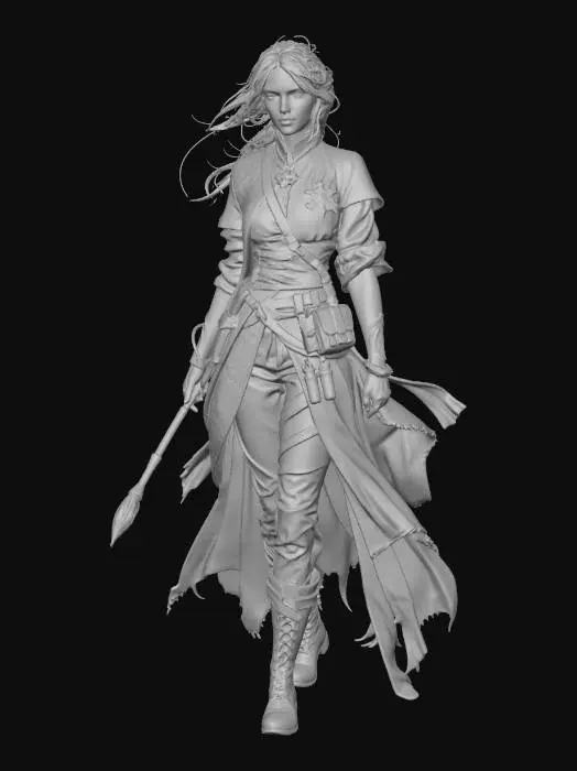 3D model for Crimson Rose Assassin