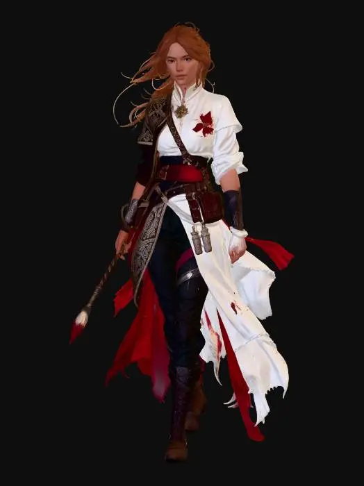 3D model for Crimson Rose Assassin