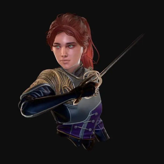 3D model for Maelle Clair obscur