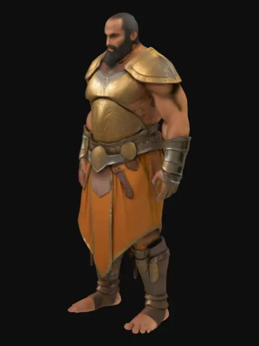 3D model for #South African# Champion in Bronze Armor, #AroundTheWorld#