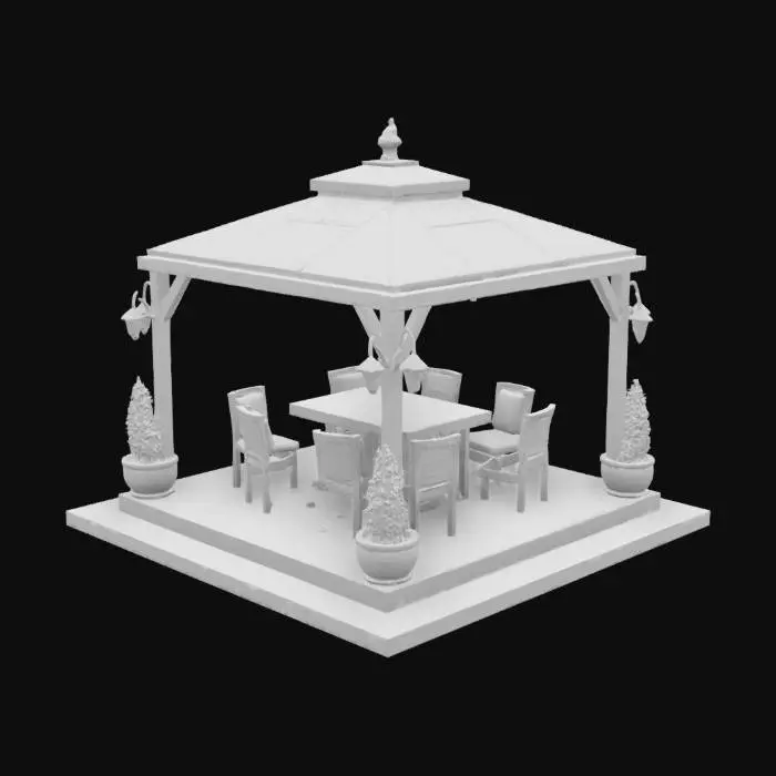 3D model for Gazebo Retreat, #garden#