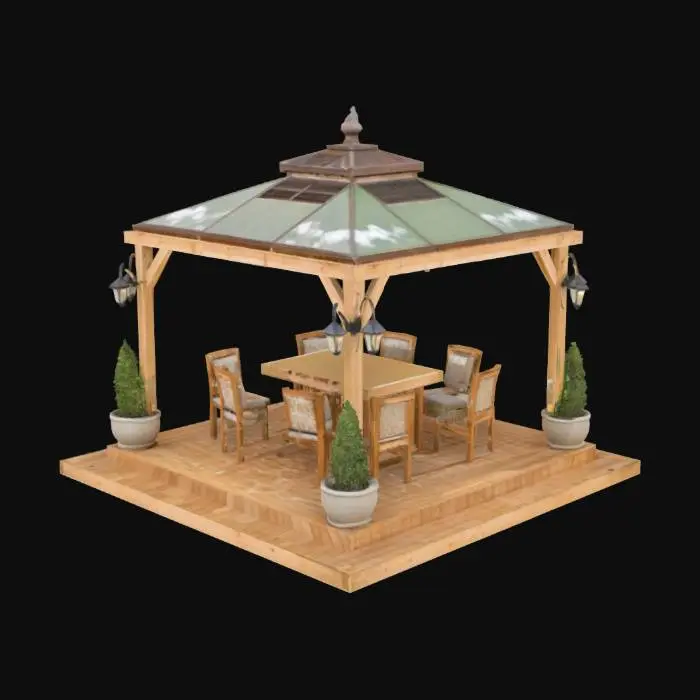 3D model for Gazebo Retreat, #garden#