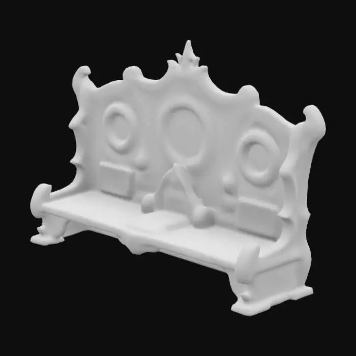 3D model for The object is an Alchemists Mystic console with various screens and alchemical symbols, H.R. Giger inspired. 