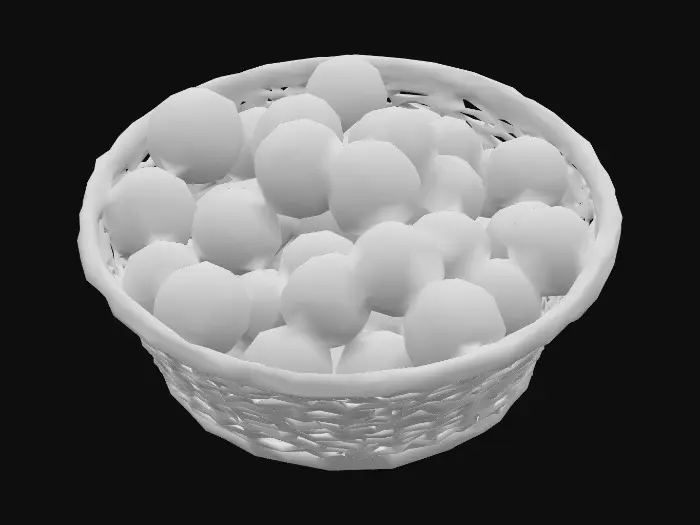 3D model for Basket of Rolls