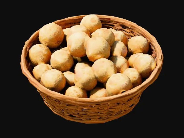 3D model for Basket of Rolls