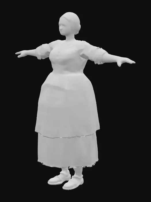 3D model for Milkmaid T-Pose V1