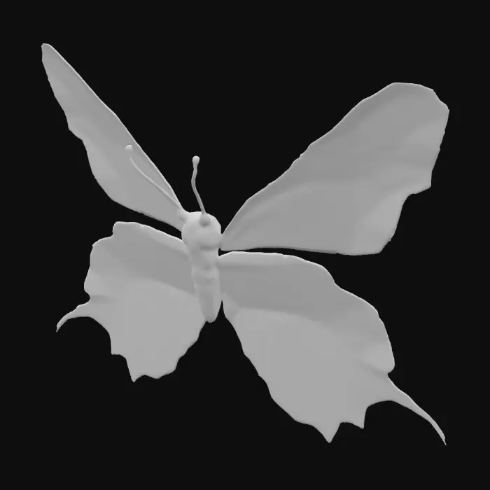 3D model for Blue and Yellow Butterfly