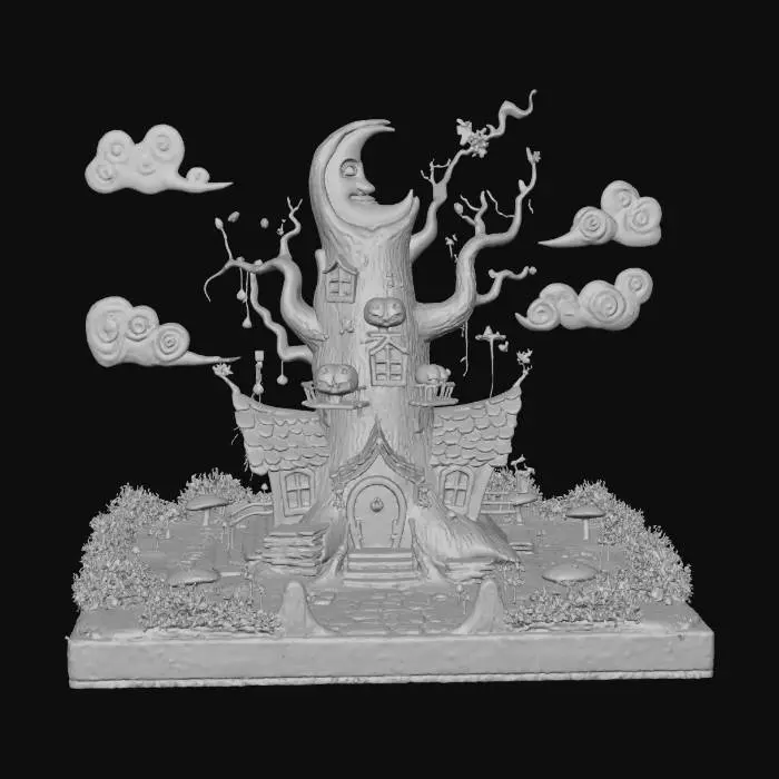 3D model for Moonlit Haunt, #Halloween2025#