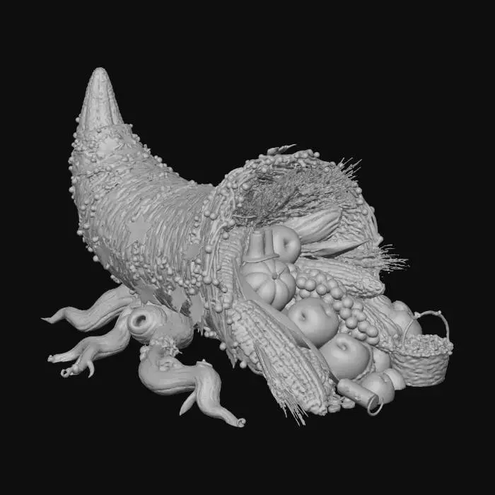 3D model for #Thanksgiving#, Cornucopia of Abundance