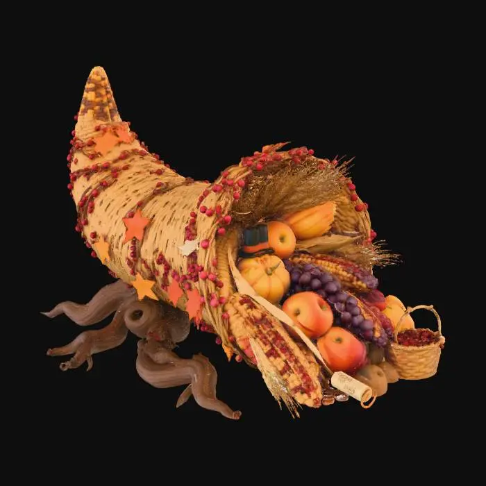 3D model for #Thanksgiving#, Cornucopia of Abundance