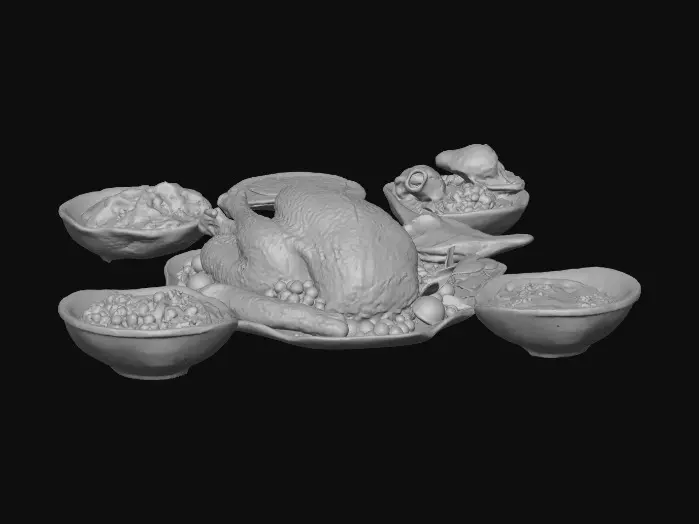 3D model for Thanksgiving Feast, #Thanksgiving#