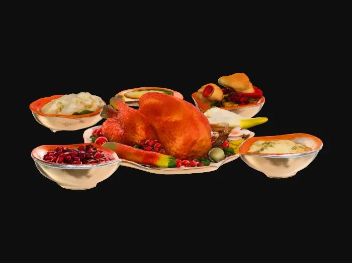 3D model for Thanksgiving Feast, #Thanksgiving#