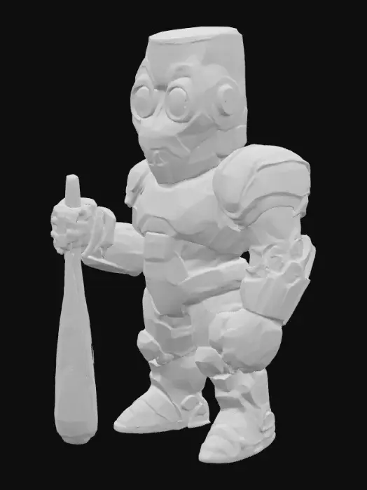 3D model for Tung Tung Tung Sahur Robot