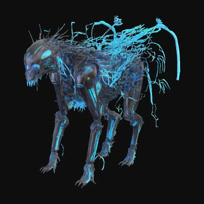 3D model for #villain#, corrupted meshy hounds