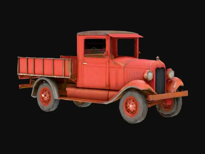 3D model for create an old, dirty, used 1920's farm truck.
