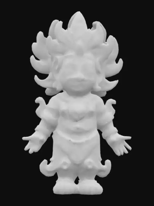 3D model for Effigy of Chalchiuhtlicue: A figurine of the goddess, made of jade