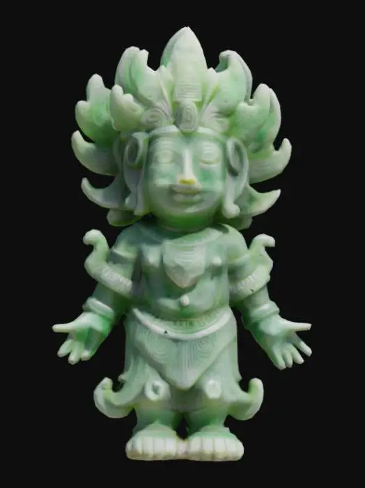 3D model for Effigy of Chalchiuhtlicue: A figurine of the goddess, made of jade