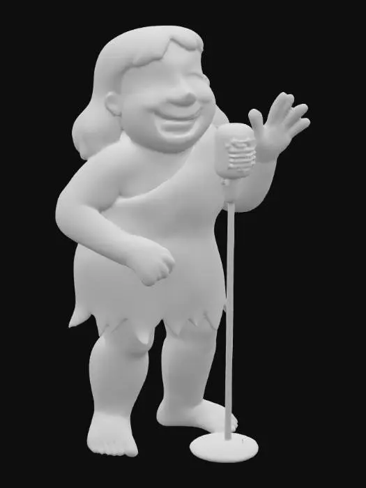 3D model for Caveman Crooner