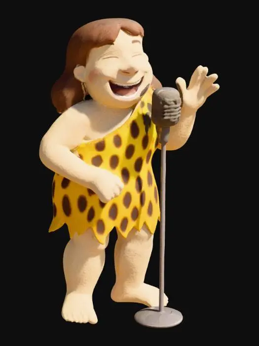3D model for Caveman Crooner