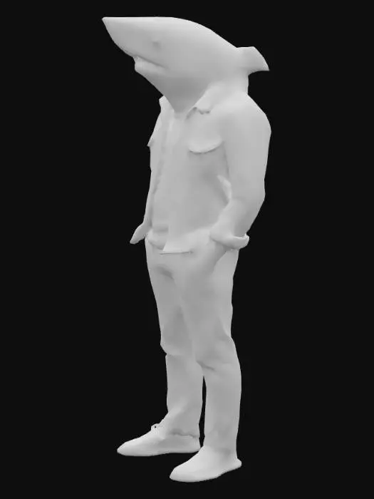 3D model for Shark character 1