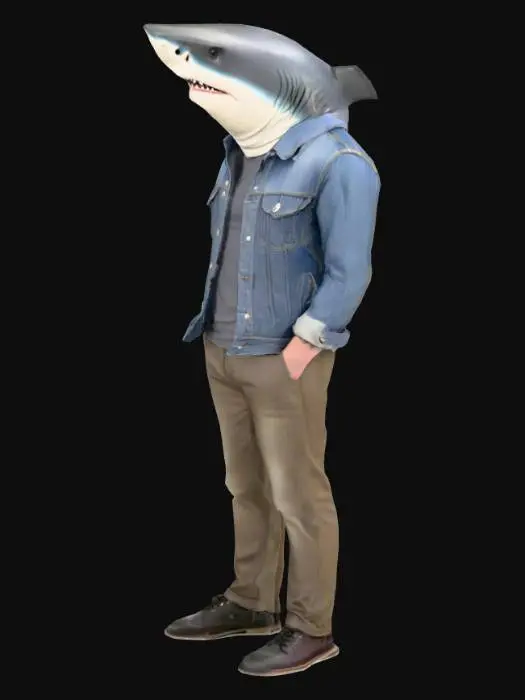 3D model for Shark character 1