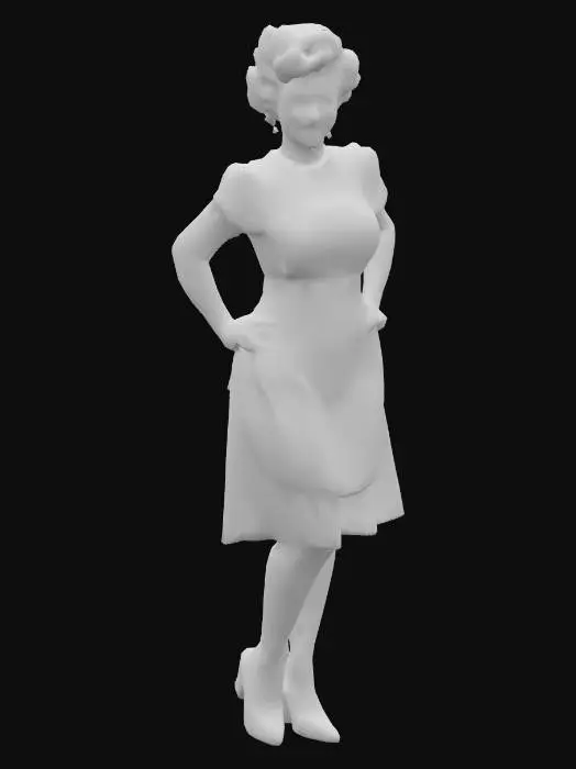 3D model for human full body character of Lucille Ball in the candy conveyor belt scene from her show.