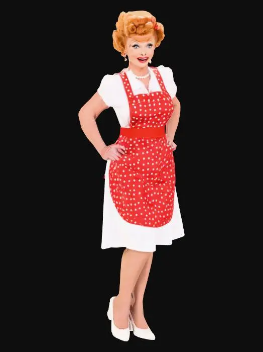 3D model for human full body character of Lucille Ball in the candy conveyor belt scene from her show.