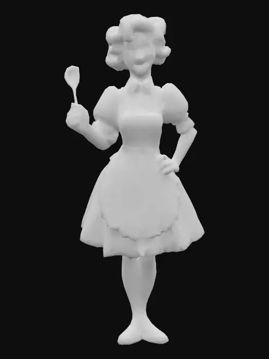 3D model for human full body character of Lucille Ball in the candy conveyor belt scene from her show.