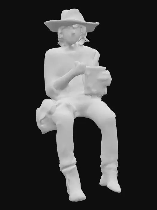 3D model for Boy eating pudding