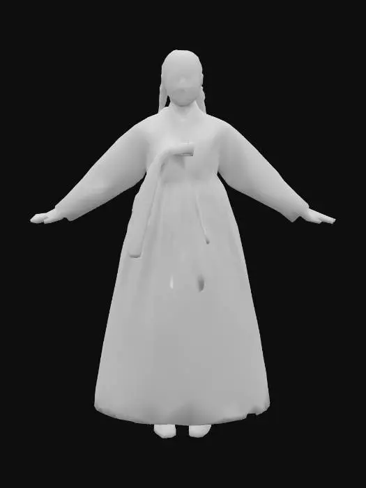 3D model for Korean Ganggangsullae dancer