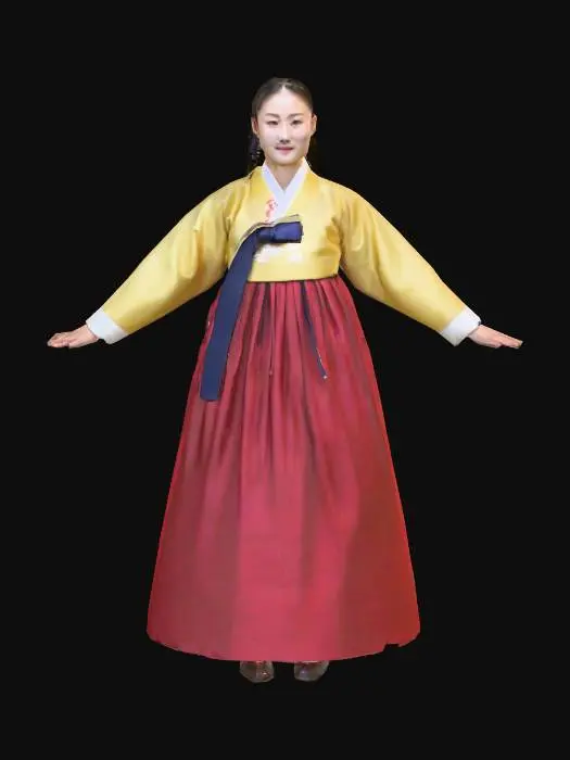 3D model for Korean Ganggangsullae dancer