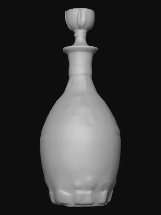 3D model for realistic. high definition. victorian/gothic style cut glass decanter of sherry.