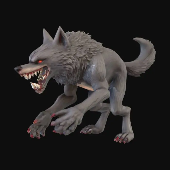 3D model for realistic. highly detailed 3d character of the wolf from the story Little Red Riding Hood.  #villain#