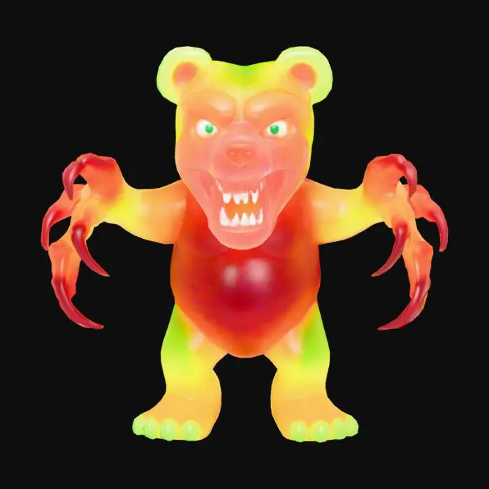 3D model for realistic. detailed. recognizable candy that has transformed into a monster. , #Halloween2025#