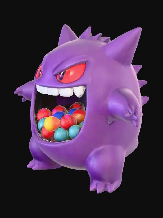 3D model for Gengar Gumball Machine