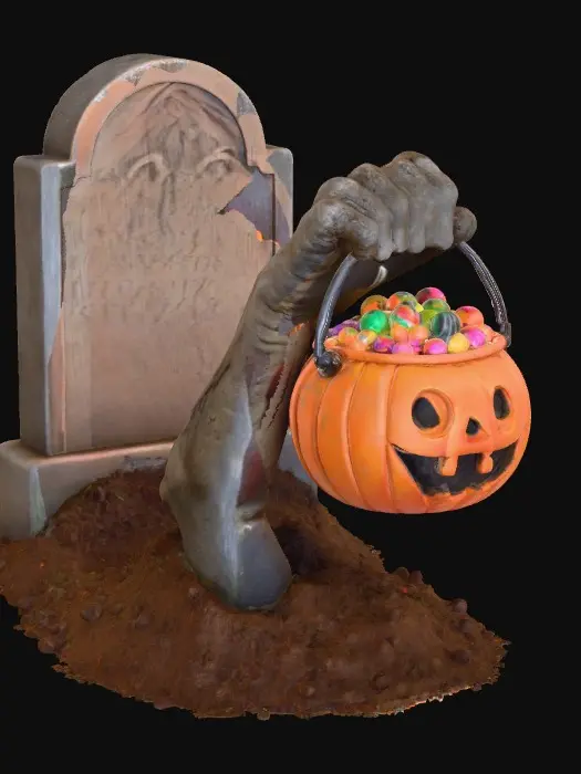 3D model for #Halloween2025#, Graveyard