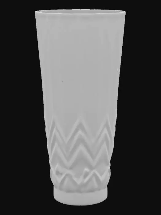 3D model for Un vaso sofisticato e contemporaneo, con una struttura elegante e dettagli unici. Rivestimento texturizzato che simula una superficie ricoperta di diamanti scintillanti. Elementi in cristallo che riflettono la luce, con sfumature di bianco, argento e grigio. Design geometrico con decorazioni di lusso. Ambientazione su sfondo neutro per mettere in risalto la lucentezza, immagine ad alta risoluzione e illuminazione naturale morbida
