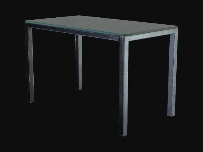 3D model for Black Table with Dimensions