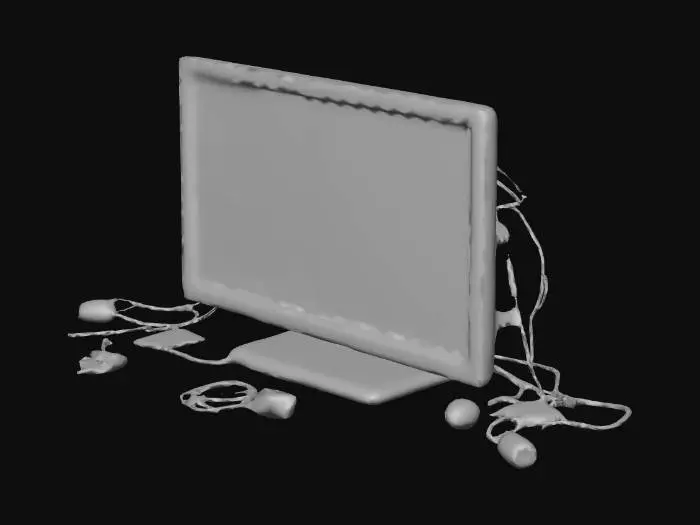 3D model for smashed modern style TV