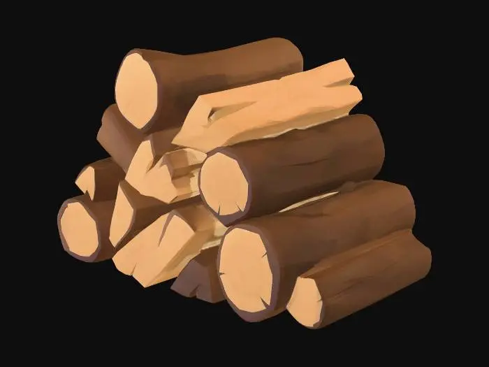 3D model for Low-Poly Log Stack