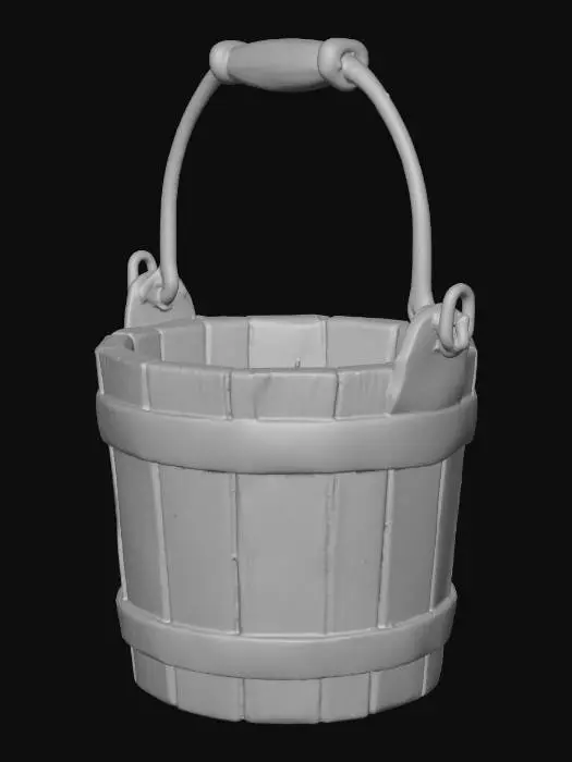 3D model for Wooden Bucket
