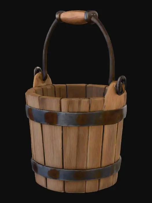 3D model for Wooden Bucket